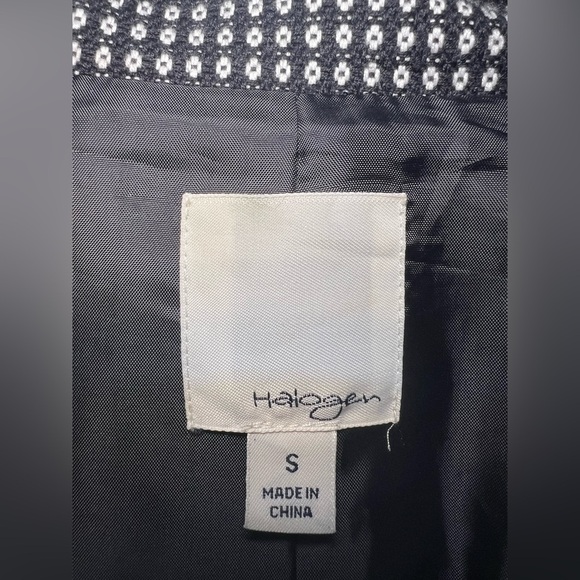 Halogen Blazer style white and black trench jacket | S - Picture 11 of 13